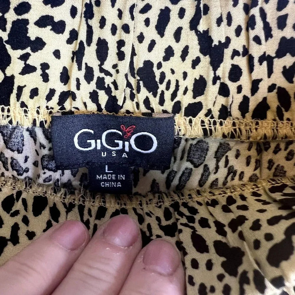 GiGio by UmGee Animal Print‎ Floral Faux Wrap Skirt Size Large - Picture 6 of 9